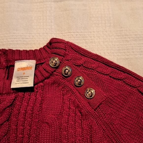 Gymboree girls size 8 cable knit sweater, cable knit gold button accent, New - Picture 2 of 7